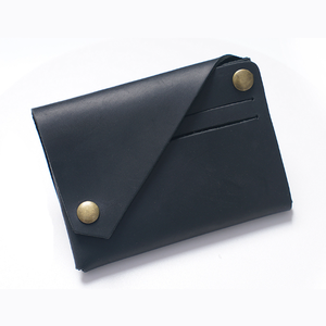 Tarjetero Simple con Logotipo Personalizado de Fábrica, Cartera para Hombre de Cuero Vacuno Auténtico, Tarjetero con Tapa de Cuero Crazy Horse - Product Image 6