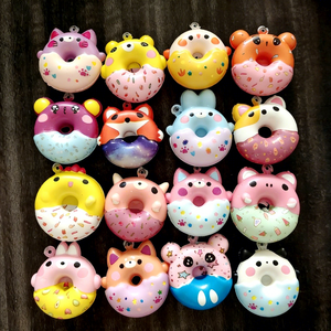 Llavero de juguete antiestrés de espuma PU con diseño de donut de animales para niños, alivia la ansiedad y el estrés, colgante para mochila - Product Image 4