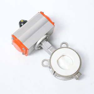 Yoshitaka Pneumatic Wafer Butterfly Valve Dn35 2 1 2 Inch PTFE Lined Soft <b>Seal</b> Adjust For Slag Discharge - Product Image 3