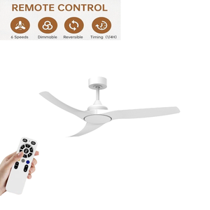 Giá bán buôn phong cách hiện đại 52 inch Trắng quạt trần LED ánh sáng 3 Blades thông minh quạt trần cho phòng khách lớn - Product Image 2