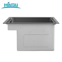 Évier de cuisine rectangulaire en acier inoxydable, petit, design moderne, à poser sous le plan, fait main, finition satin brossé, pour camping-car, bar, café, garantie 5 ans