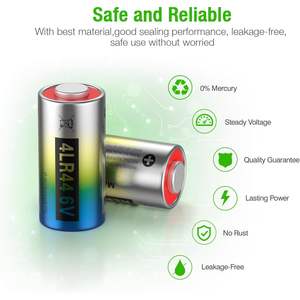 Pilas Alcalinas para Automóvil EBL de 6 Voltios 4LR44, Paquete de 10 Pilas para Collar de Perro, Modelos 476A/PX28A/A544/K28A/L1325 - Product Image 6