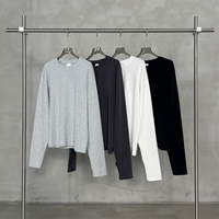 T-shirt à manches longues en coton et élasthanne 260 GSM avec logo personnalisé, vente en gros, fabricant de vêtements de sport avec trous pour les pouces, hauts performants antimicrobiens 5A