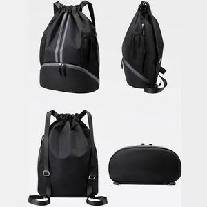 Bolsa Deportiva Impermeable con Cordón, para Gimnasio, Baloncesto, Fútbol, con Compartimento para Zapatos y Bolsillo para Separación de Ropa Seca y Mojada - Product Image 4