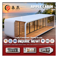 Capsule spatiale Apple Cabin en acier, maison-conteneur de luxe, installation facile, pour usage extérieur, voyage, loisirs, hôtel, directement de l'usine