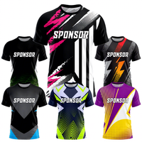 Maillot d'e-sport personnalisé imprimé sur toute la surface, design gratuit, impression par sublimation intégrale de haute qualité, t-shirts d'e-sport pour équipes professionnelles