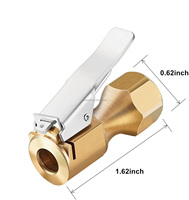 Kit de mandrin à air en laiton universel robuste flux ouvert droit verrouillage pneu mandrin pince gonfleur jauge compresseur accessoires