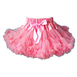 Falda Lisa rosa para bebé recién nacido, vestido de tutú para niña, ropa para Nb-10Y, faldas esponjosas