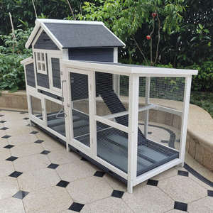 Büyük açık ahşap tavşan tavuk kümesi ile Spire şekilli yuva fantezi galvaniz tavuk kafesi döşeme tavuklar yeni durum ile - Product Image 6