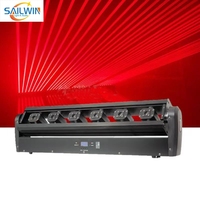 Lumière laser de bar disco à tête mobile RGB pleine couleur 6X500mW avec DMX512 pour événements, fêtes, scène, DJ