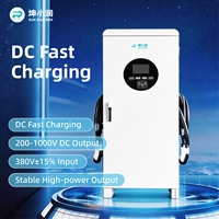 Nouveau chargeur rapide DC pour véhicules électriques de 30 kW à une seule borne, monté au sol, avec CCS2 IP54 et écran tactile de 7 pouces