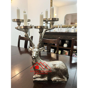 Porte-bougie en aluminium en forme de cerf pour centre de table Décoration Porte-bougie en aluminium très vendu pour mariage - Product Image 4