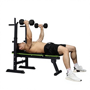 Banco de Pesas Multifuncional Ajustable y Plegable de Metal con Soporte - Equipo de Gimnasio y <span class=keywords><strong>Fitness</strong></span> - Product Image 1