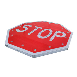 Señales de parada portátiles de tráfico internacional de mano con control remoto de luz <span class=keywords><strong>LED</strong></span> - Product Image 1