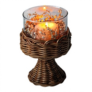 Custom Candle Holder For Wedding Decoration Seagrass Candle Holders <b>Lanterns</b> and Candle Jars OEM in Vietnam Manufacturer - Product Image 1