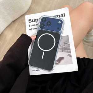 <span class=keywords><strong>Coque</strong></span> de téléphone portable magnétique antichoc en TPU+PC transparente et rigide pour <span class=keywords><strong>iPhone</strong></span> 17 16 15 14 13 <span class=keywords><strong>12</strong></span> 11 Pro Max - Product Image 2