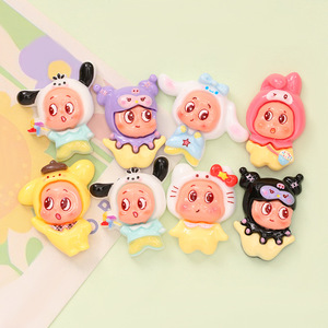 Số lượng lớn nhựa flatback dễ thương phim hoạt hình sao kích thước lớn 3D quyến rũ cho các trường hợp rác DIY tóc Clip tủ lạnh nam châm phụ kiện trang trí - Product Image 3