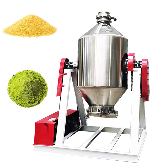Rotating Drum Pigment Blender Herbals Powder Herbs Spice Barrel Mixer 100kg 200kg