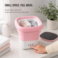Mini-lave-linge portable facile à transporter pour les vêtements de bébé, les sous-vêtements, les chaussettes, la maison, les voyages, vente en gros