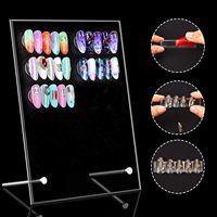 Présentoir auto-adhésif en acrylique solide pour faux ongles, motifs lapin, vente en gros, pour présentation individuelle de vernis à ongles de luxe