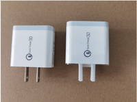 Pengisi Daya Cepat USB Tunggal Tahan Api PD 3.0 dengan Steker US, Adaptor Perjalanan USB untuk Pengisian Cepat Ponsel