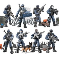 Modelo de Soldado de Plástico ABS con Articulaciones Móviles Realistas, Armas de Juguete, Bloques de Construcción Ensamblables, Juguetes de PP, Set de Muñecos Militares de la Nueva Era