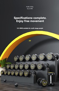 Faltbares Kommerzielles Heimfitness-Gerät Reiner Stahl Gummibeschichtung Komplettes Hantelset Kombinationsrahmen - Product Image 6