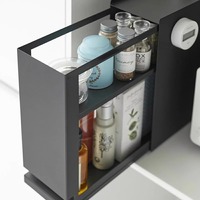 Étagère à épices coulissante réglable en hauteur, 3 niveaux, multifonctionnelle, pour coin de cuisine