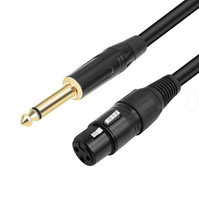 Nouveau câble audio professionnel en gros, XLR femelle, blindage tressé durable, adapté au son en direct