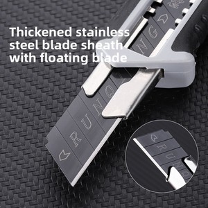 Cutter industriel transfrontalier en caoutchouc ABS <span class=keywords><strong>avec</strong></span> lame en <span class=keywords><strong>acier</strong></span> allié de 145 mm et épaisseur de 0,5 mm, double verrouillage - Product Image 3