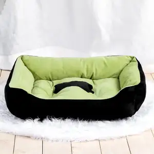 Carré Chiot Chiens Canapé Lit Sac De Couchage Chenil pour Grands Chiens Lit Petite Maison Coussin Chat Lits Coussin Produit Pour Animaux De Compagnie