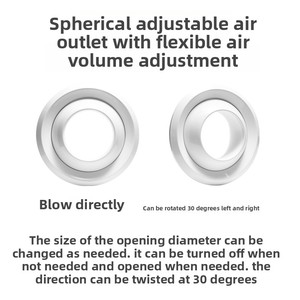 Chất lượng cao hợp kim nhôm bóng máy bay phản lực khuếch tán cho HVAC hệ thống nhãn cầu không khí diffusers đăng ký & lưới - Product Image 5