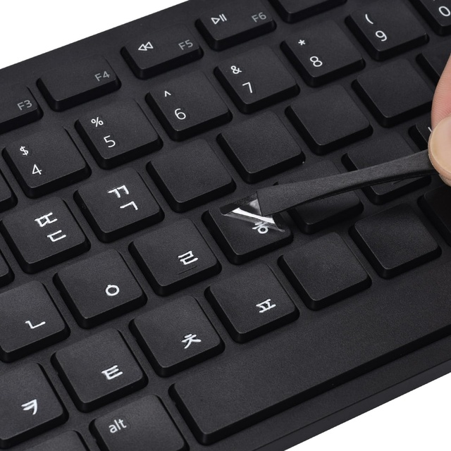 Korean Letters Transfer Printing Keyboard Stickers,Borderless Characters Sticker for PC Desktop Computers Keyboard Laptop