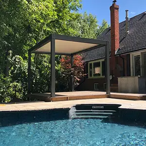 Gazebo para exteriores de alta calidad, parasol motorizado, pérgola para patio trasero