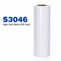 Rouleau de PVC solvanté blanc haute adhérence, liaison forte pour signalétique extérieure longue durée, autocollants et graphiques pour véhicules