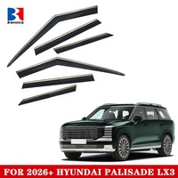 Déflecteurs de vent et de pluie pour vitres latérales, pare-soleil résistant aux intempéries pour Hyundai Palisade 2026