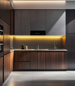 Meubles européens de haute qualité, armoires modulaires modernes en bois massif pour la cuisine, vente en gros - Product Image 2