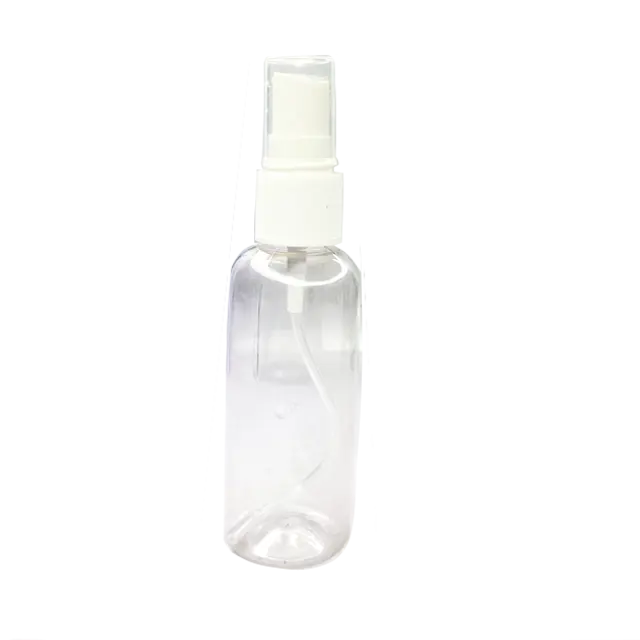 PETミストポンプ噴霧器ボトルボトルプラスチック在庫30ml彫刻フリップトップ、ポンプ噴霧器PETボトルPPキャップ丸型
