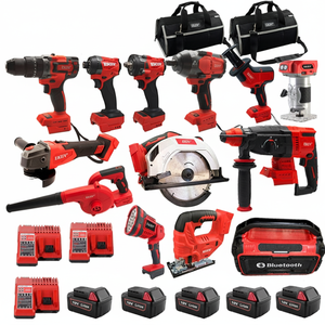 Kit d'outils électriques sans fil professionnel 13 pièces avec batteries au lithium 18V/21V Max – Prix de gros pour la vente - Product Image 1