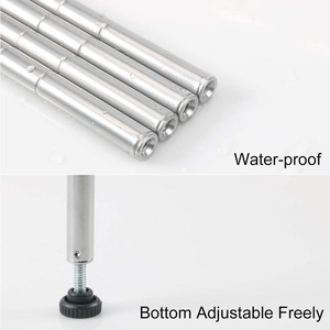 4 Tầng Kệ kệ đơn vị, đa năng kim loại hiện đại nhỏ lưu trữ giá với 4 móc, dây thép không gỉ tổ chức - Product Image 3