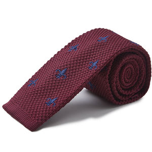 Hommes français coloré <span class=keywords><strong>Fleur</strong></span> <span class=keywords><strong>De</strong></span> Lis symbole motif nouveauté <span class=keywords><strong>cravate</strong></span> <span class=keywords><strong>cravate</strong></span> mince tricot Polyester cravates garçons d'honneur cravates <span class=keywords><strong>de</strong></span> mariage - Product Image 3