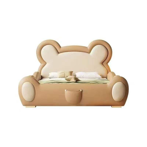 <span class=keywords><strong>Lit</strong></span> simple à couverture souple au design moderne pour adolescents, garçons et filles, style crème, <span class=keywords><strong>lit</strong></span> en cuir en forme d'ours - Product Image 5