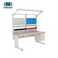 Table de travail électronique de laboratoire, établi réglable, OEM personnalisable, acier laminé à froid, capacité de 100 kg, garantie de 3 ans