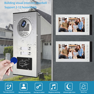 Sistema de Intercomunicación para Apartamentos Multifamiliares, 2/<span class=keywords><strong>3</strong></span>/4/6/8/10/12 Unidades, Monitor de 7 Pulgadas, <span class=keywords><strong>Videoportero</strong></span> Interior/Exterior, Desbloqueo con Tarjeta de Identificación - Product Image 6