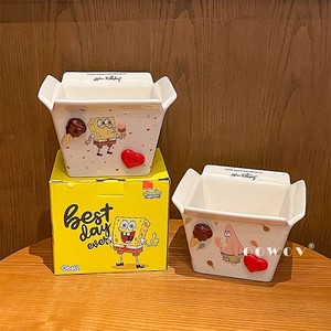 Bol en céramique Bob l'éponge et Patrick 5080, design cartoon pour enfants, pour le stockage des aliments, cadeau - Product Image 1