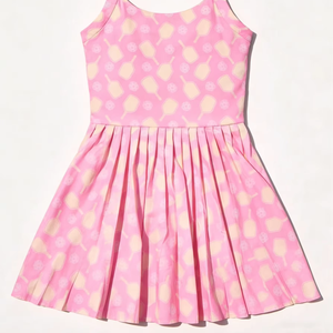 Vestido Deportivo de Yoga para Niña, Modelo GSD3905, Estampado de Bate, Alta Calidad, Venta al Por Mayor, Verano, Sin Mangas - Product Image 1