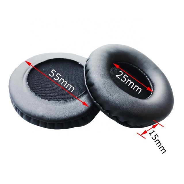 55mm 2.2" PU Leather Ear Pads for Horn Cover 53mm to 57mm Headphone 2.2inch Replacement Earpad Spare Ear Cushions