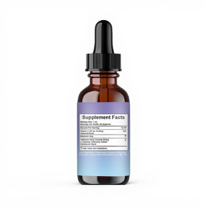 Gouttes de mélatonine liquide OEM 60 ml, complément alimentaire pour le sommeil avec vitamine D3, L-théanine, extrait de sureau, saveur naturelle de baies - Product Image 2