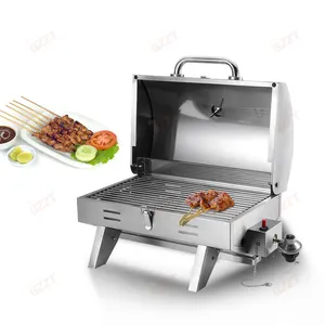 Công nghiệp thép không gỉ bảng Top BBQ gas nướng một Burner Tabletop xách tay LPG gas nướng BBQ thương mại cho nấu ăn