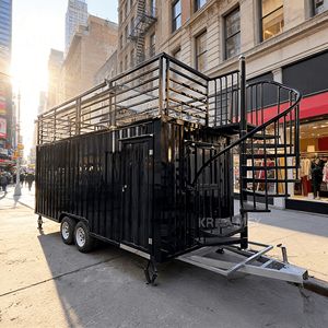 Restaurant extérieur moderne préfabriqué, cuisine mobile en conteneur avec structure en acier et options personnalisables - Product Image 2